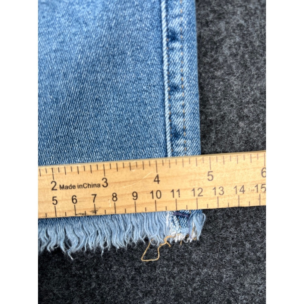 We The Free Free People Skinny Jeans Light Wash Raw Hem Blue Denim Womens 28 - Picture 8 of 9